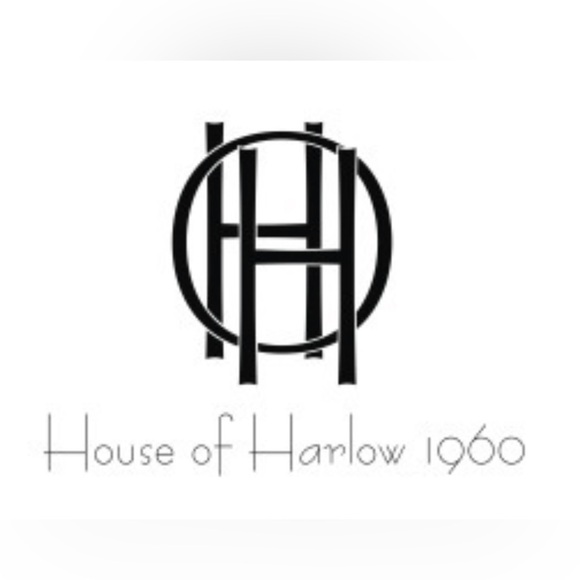 House of Harlow Hexagonal Gold Frame Sunglasses with Black Lenses NWOT - Picture 4 of 17